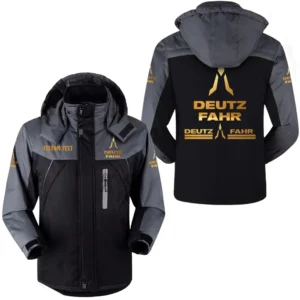 deutz fahr hooded fleece long jacket hflj0112312037 car all over print hooded fleece long jacket black sj2e4