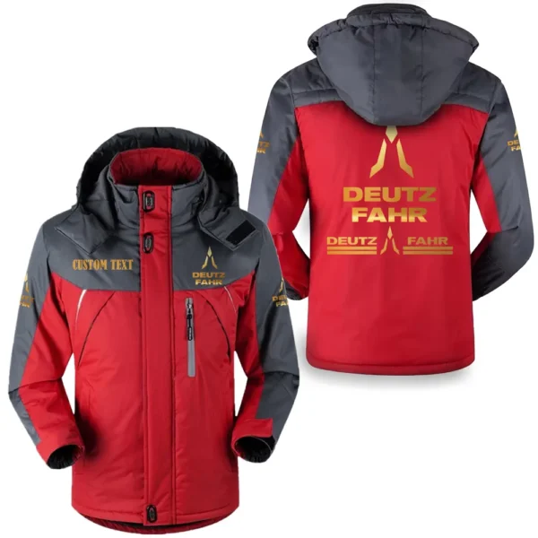 deutz fahr hooded fleece long jacket hflj0112312037 car all over print hooded fleece long jacket red yawnd