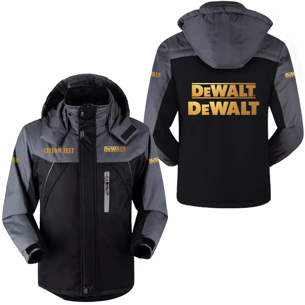 dewalt hooded fleece long jacket hflj0112312038 car all over print hooded fleece long jacket black 6fru0