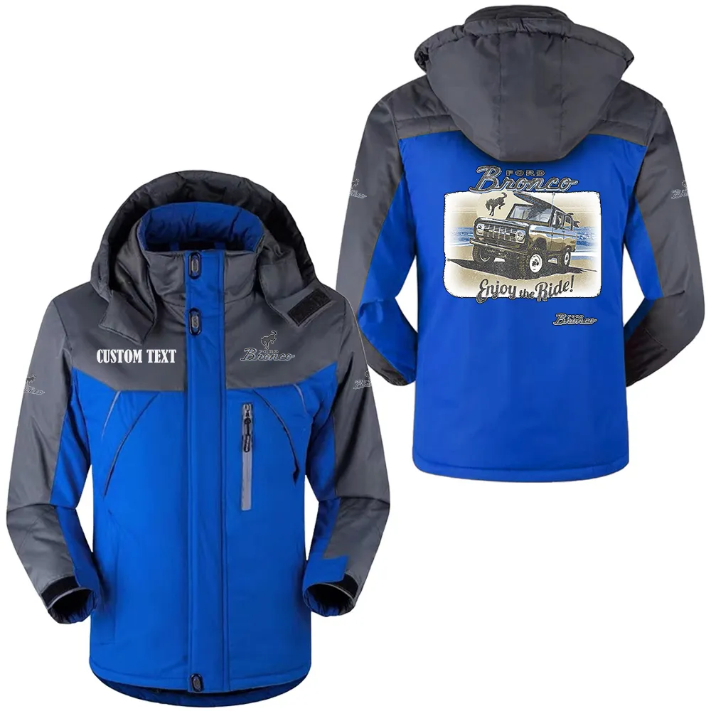 ford bronco hooded fleece long jacket hflj0112312045 car all over print hooded fleece long jacket blue vk4kp