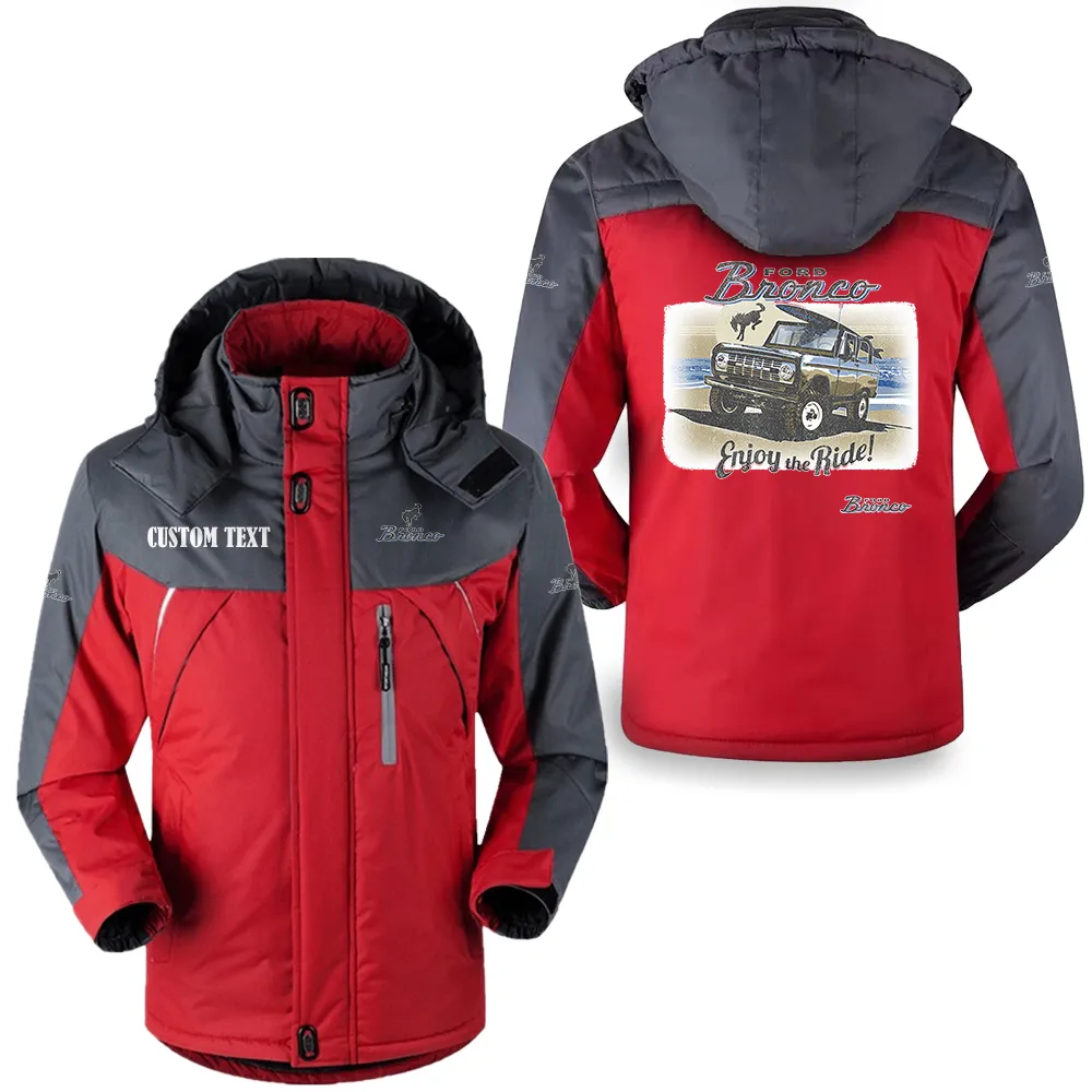 ford bronco hooded fleece long jacket hflj0112312045 car all over print hooded fleece long jacket red qhekq