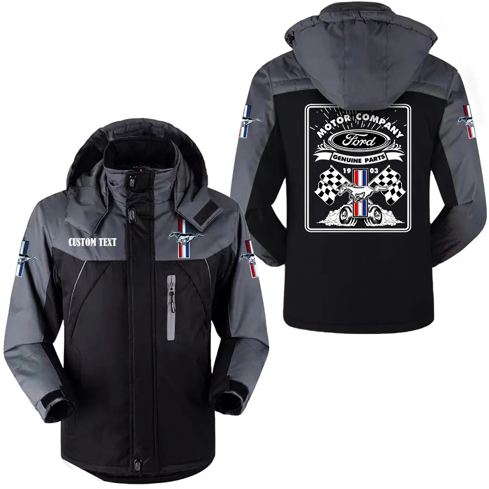 ford motor hooded fleece long jacket hflj0112312048 car all over print hooded fleece long jacket black sanyc