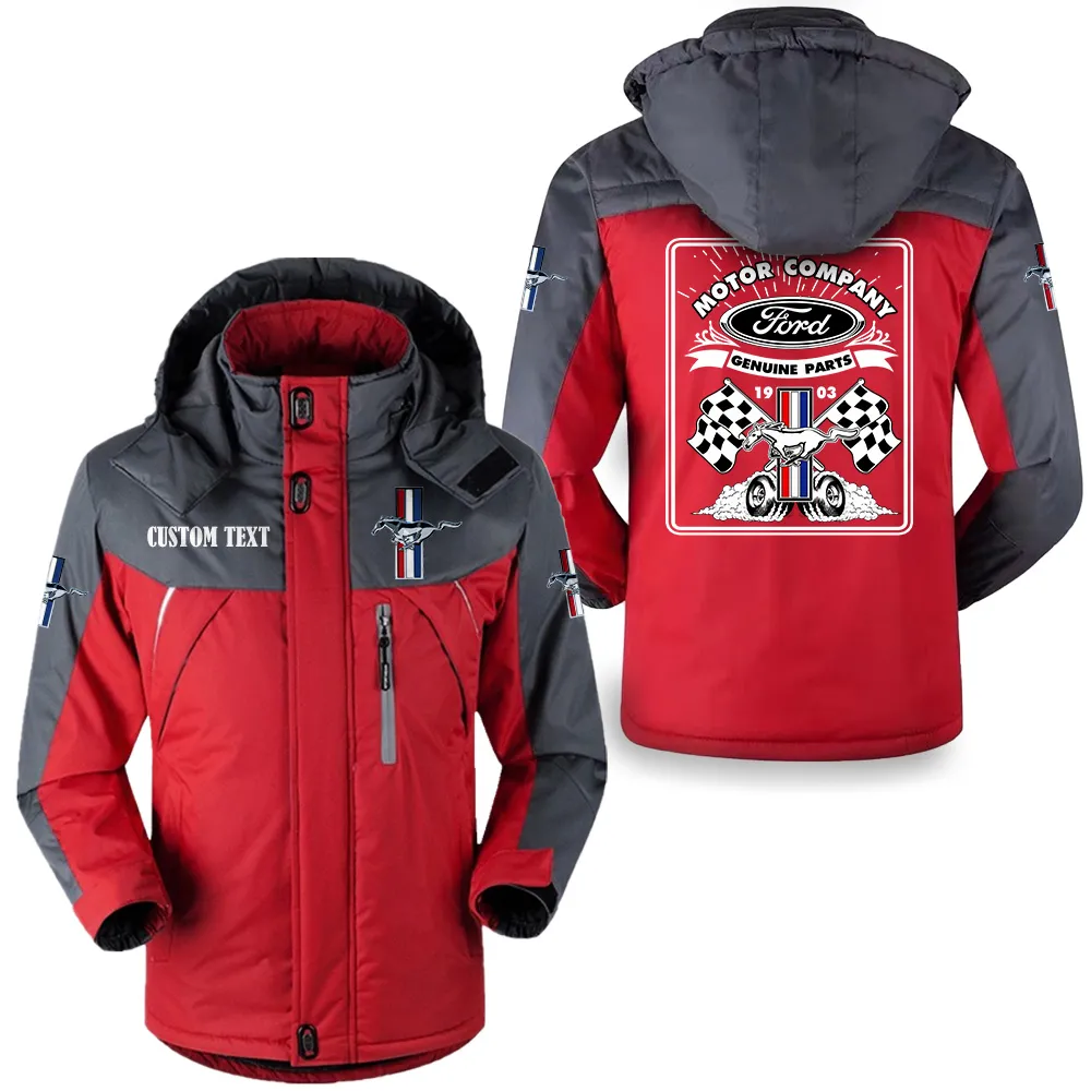 ford motor hooded fleece long jacket hflj0112312048 car all over print hooded fleece long jacket red 6hjmj