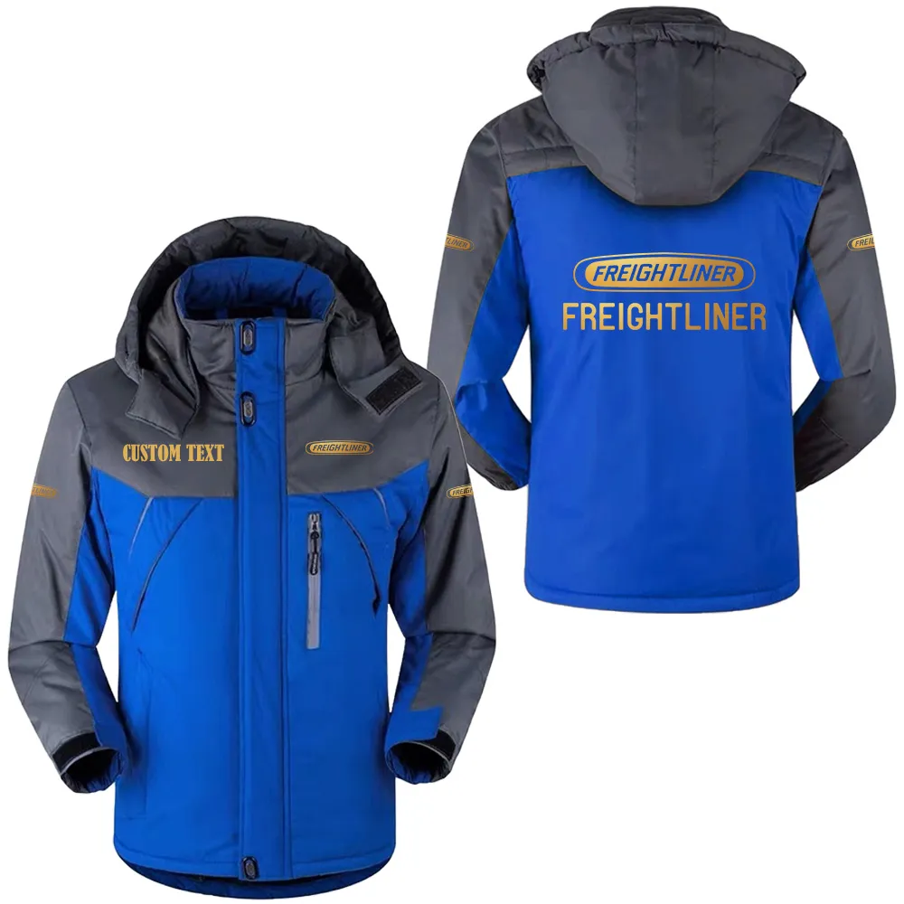 freightliner hooded fleece long jacket hflj0112312050 car all over print hooded fleece long jacket blue ijhmj
