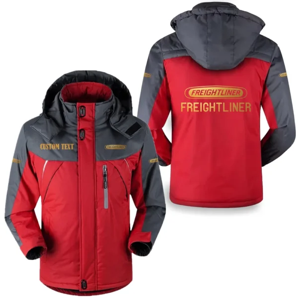 freightliner hooded fleece long jacket hflj0112312050 car all over print hooded fleece long jacket red l0a7o