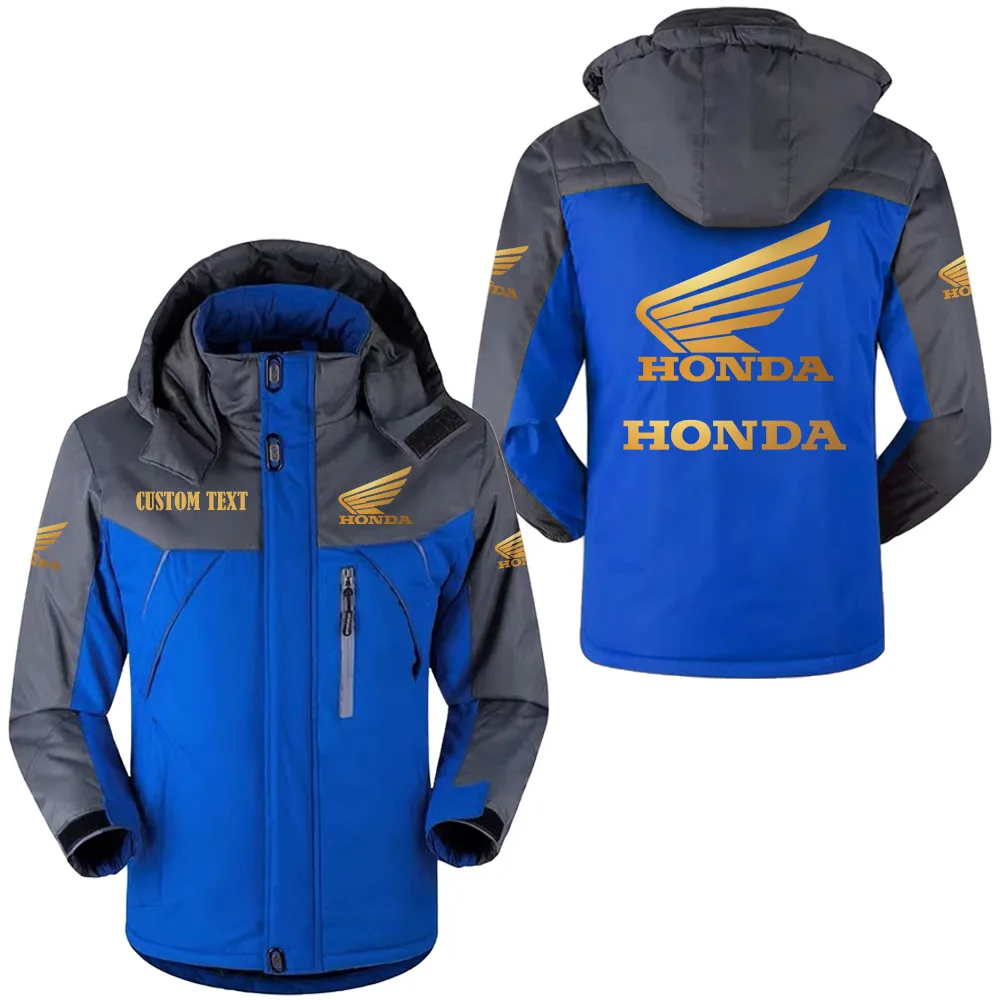 honda motor hooded fleece long jacket hflj0112312059 car all over print hooded fleece long jacket blue r49fa