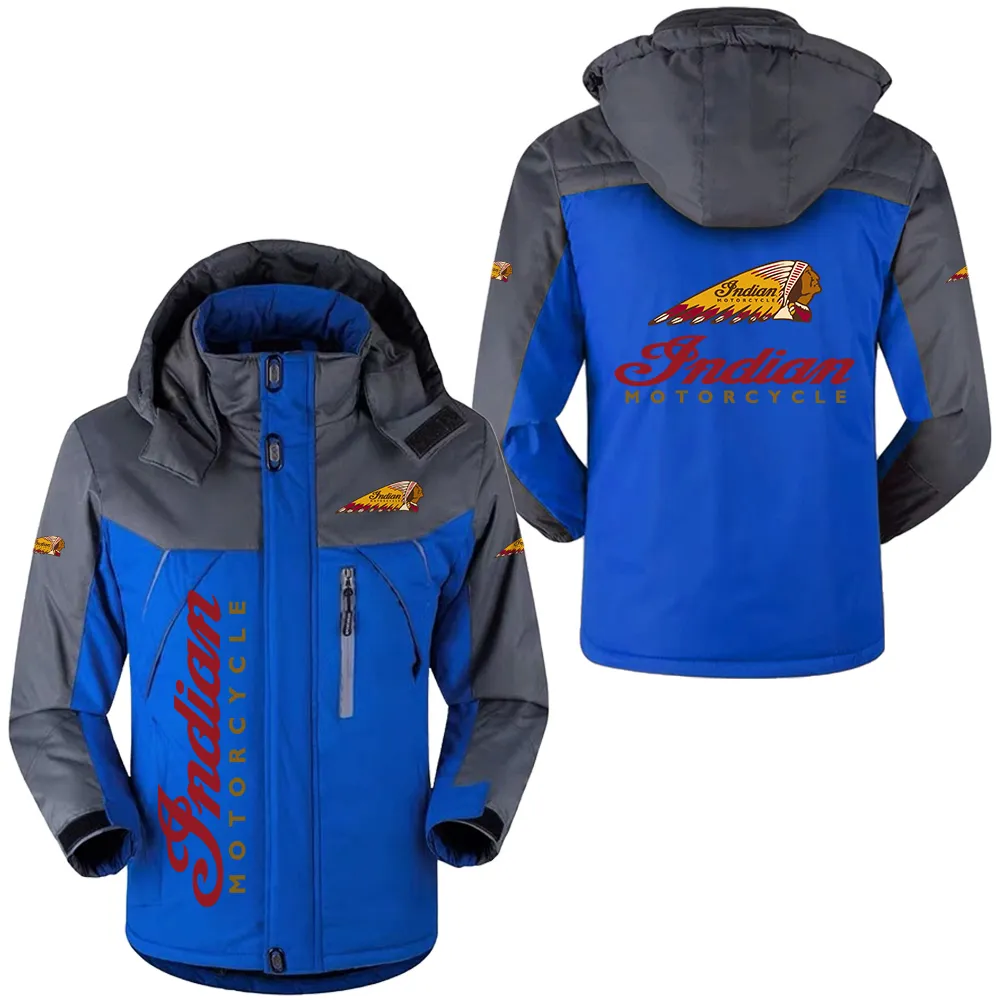 indian motorcycle hooded fleece long jacket hflj0112312063 car all over print hooded fleece long jacket blue 32l8m