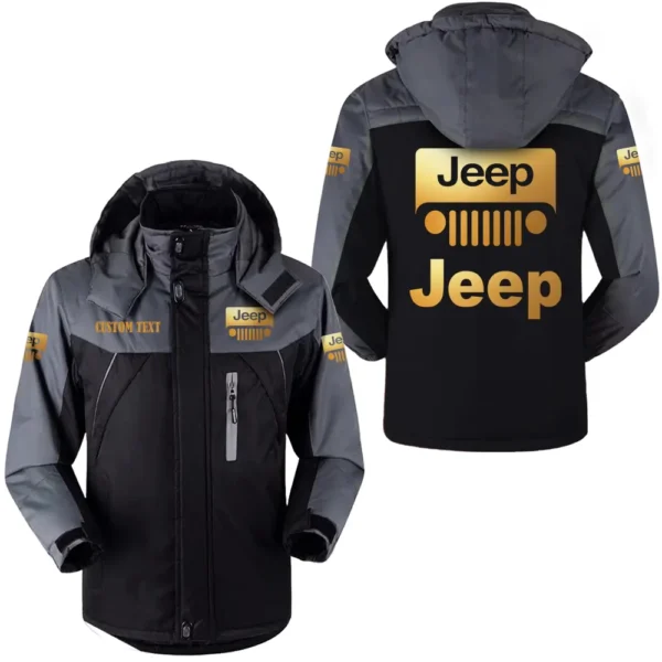 jeep hooded fleece long jacket hflj0112312066 car all over print hooded fleece long jacket black