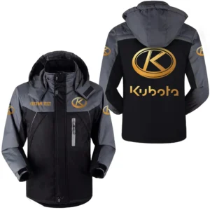 Tractor Fans Gift Outdoor Charging Suit, Hooded Fleece Long Jacket Exclusive Logo For Car Enthusiants, Custom Name HFLJ0112312085 - Black
