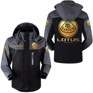 Car Fans Gift Outdoor Charging Suit, Hooded Fleece Long Jacket Exclusive Logo For Car Enthusiants, Custom Name HFLJ0112312090 - Black