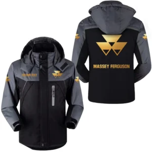 massey ferguson hooded fleece long jacket hflj0112312093 car all over print hooded fleece long jacket black dgh4x