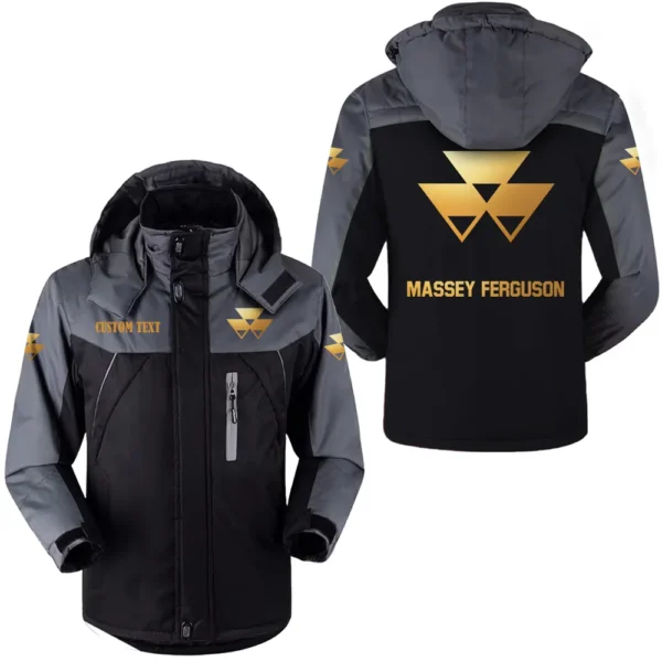 massey ferguson hooded fleece long jacket hflj0112312093 car all over print hooded fleece long jacket black