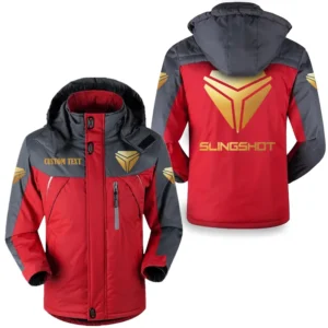 Car Fans Gift Outdoor Charging Suit, Hooded Fleece Long Jacket Exclusive Logo For Car Enthusiants, Custom Name HFLJ0112312125 - Red