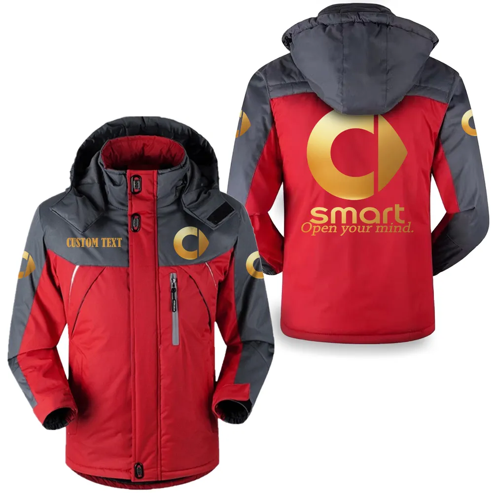 smart hooded fleece long jacket hflj0112312126 car all over print hooded fleece long jacket red