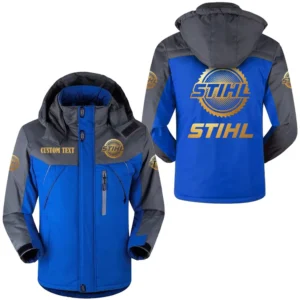 stihl hooded fleece long jacket hflj0112312127 car all over print hooded fleece long jacket blue omemy