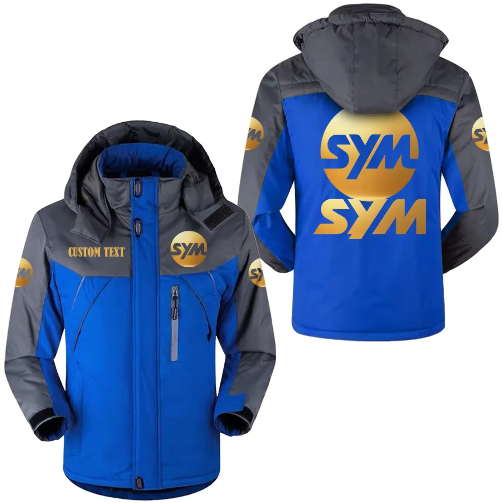 sym motors hooded fleece long jacket hflj0112312131 car all over print hooded fleece long jacket blue