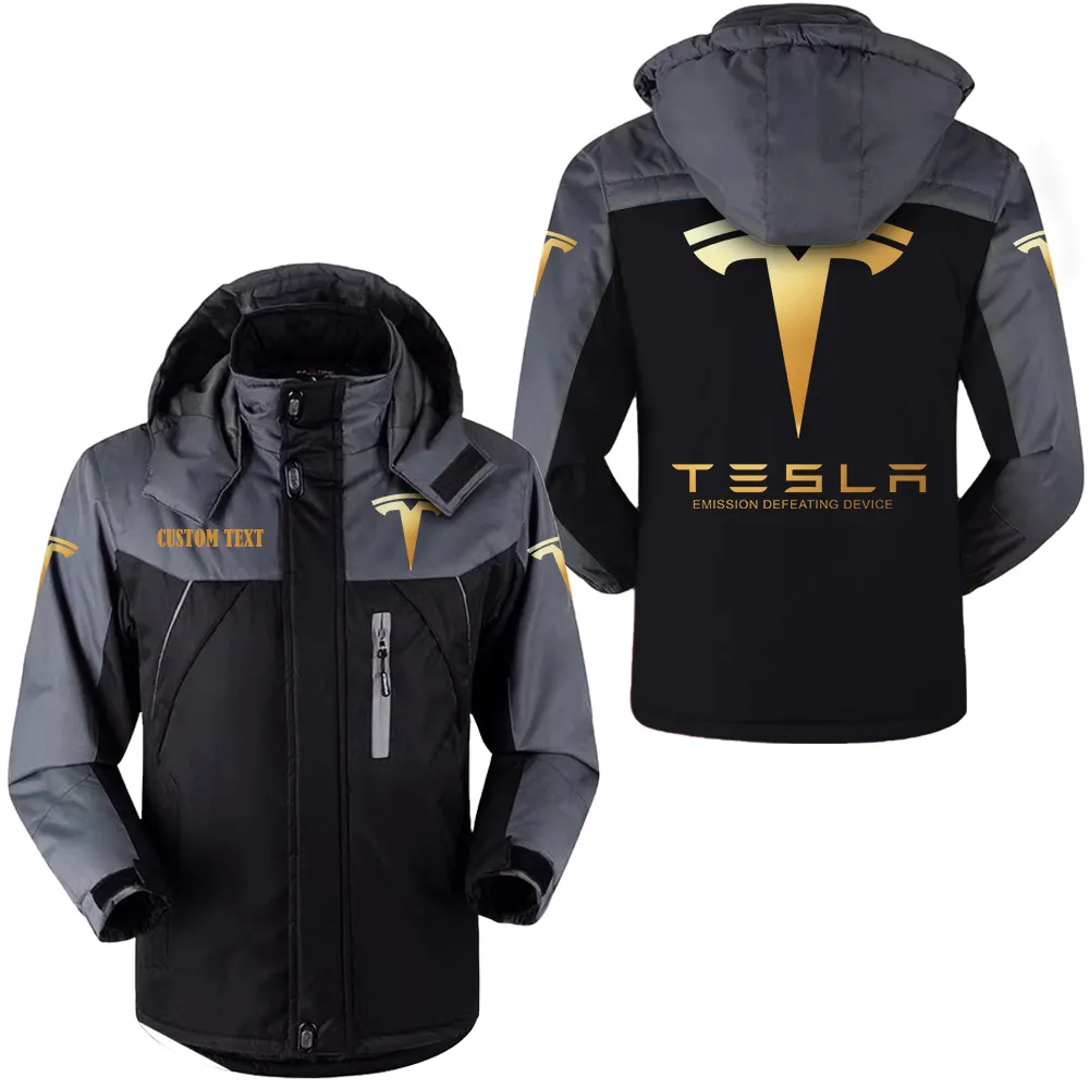tesla motors hooded fleece long jacket hflj0112312133 car all over print hooded fleece long jacket black yqddl