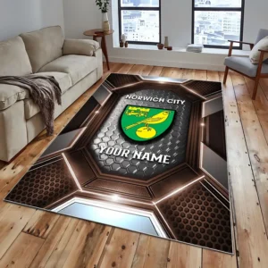 Football Fans Gift Rug, All Over Print Carpet For Sport Fan, Custom Name EPL122082225000-Brown