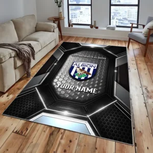 Football Fans Gift Rug, All Over Print Carpet For Sport Fan, Custom Name EPL122082225001-Black