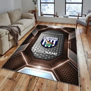 Football Fans Gift Rug, All Over Print Carpet For Sport Fan, Custom Name EPL122082225001-Brown