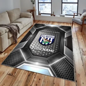 Football Fans Gift Rug, All Over Print Carpet For Sport Fan, Custom Name EPL122082225001-Grey