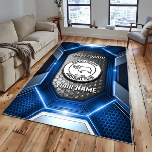 Football Fans Gift Rug, All Over Print Carpet For Sport Fan, Custom Name EPL122082225002-Blue
