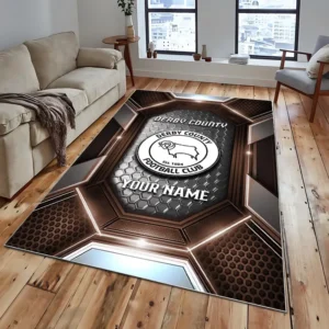 Football Fans Gift Rug, All Over Print Carpet For Sport Fan, Custom Name EPL122082225002-Brown