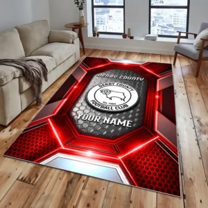 Football Fans Gift Rug, All Over Print Carpet For Sport Fan, Custom Name EPL122082225002-Red