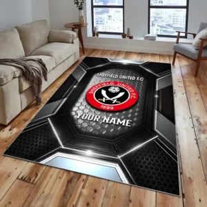 Football Fans Gift Rug, All Over Print Carpet For Sport Fan, Custom Name EPL122082225003-Black