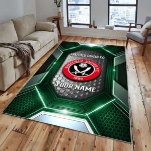 Football Fans Gift Rug, All Over Print Carpet For Sport Fan, Custom Name EPL122082225003-Green