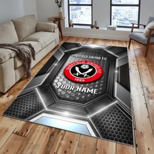 Football Fans Gift Rug, All Over Print Carpet For Sport Fan, Custom Name EPL122082225003-Grey