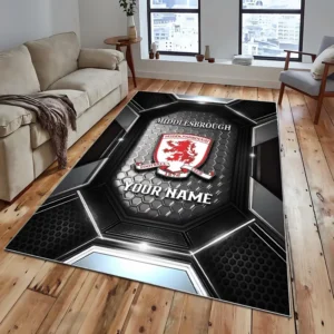 Football Fans Gift Rug, All Over Print Carpet For Sport Fan, Custom Name EPL122082225004-Black