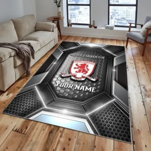 Football Fans Gift Rug, All Over Print Carpet For Sport Fan, Custom Name EPL122082225004-Grey