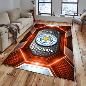 Football Fans Gift Rug, All Over Print Carpet For Sport Fan, Custom Name EPL122082225006-Orange