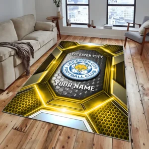 Football Fans Gift Rug, All Over Print Carpet For Sport Fan, Custom Name EPL122082225006-Yellow