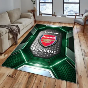 Football Fans Gift Rug, All Over Print Carpet For Sport Fan, Custom Name EPL122082225007-Green