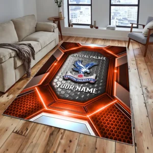 Football Fans Gift Rug, All Over Print Carpet For Sport Fan, Custom Name EPL122082225008-Orange