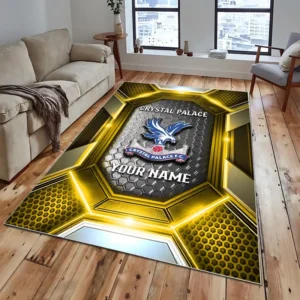 Football Fans Gift Rug, All Over Print Carpet For Sport Fan, Custom Name EPL122082225008-Yellow