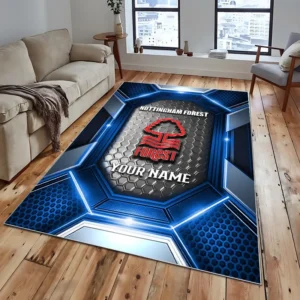 Football Fans Gift Rug, All Over Print Carpet For Sport Fan, Custom Name EPL122082225009-Blue