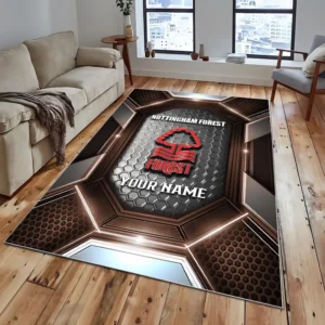 Football Fans Gift Rug, All Over Print Carpet For Sport Fan, Custom Name EPL122082225009-Brown