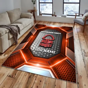 Football Fans Gift Rug, All Over Print Carpet For Sport Fan, Custom Name EPL122082225009-Orange
