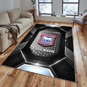 Football Fans Gift Rug, All Over Print Carpet For Sport Fan, Custom Name EPL122082225010-Black
