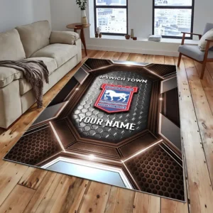 Football Fans Gift Rug, All Over Print Carpet For Sport Fan, Custom Name EPL122082225010-Brown