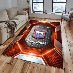 Football Fans Gift Rug, All Over Print Carpet For Sport Fan, Custom Name EPL122082225010-Orange