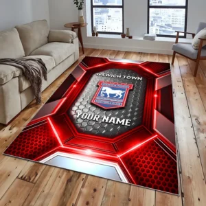 Football Fans Gift Rug, All Over Print Carpet For Sport Fan, Custom Name EPL122082225010-Red