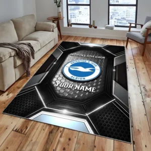 Football Fans Gift Rug, All Over Print Carpet For Sport Fan, Custom Name EPL122082225011-Black