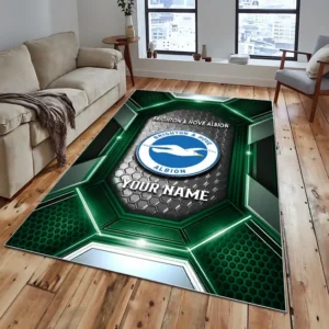 Football Fans Gift Rug, All Over Print Carpet For Sport Fan, Custom Name EPL122082225011-Green