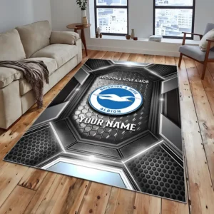 Football Fans Gift Rug, All Over Print Carpet For Sport Fan, Custom Name EPL122082225011-Grey
