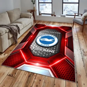 Football Fans Gift Rug, All Over Print Carpet For Sport Fan, Custom Name EPL122082225011-Red
