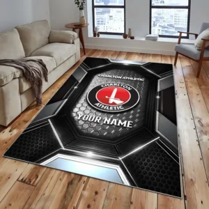 Football Fans Gift Rug, All Over Print Carpet For Sport Fan, Custom Name EPL122082225012-Black